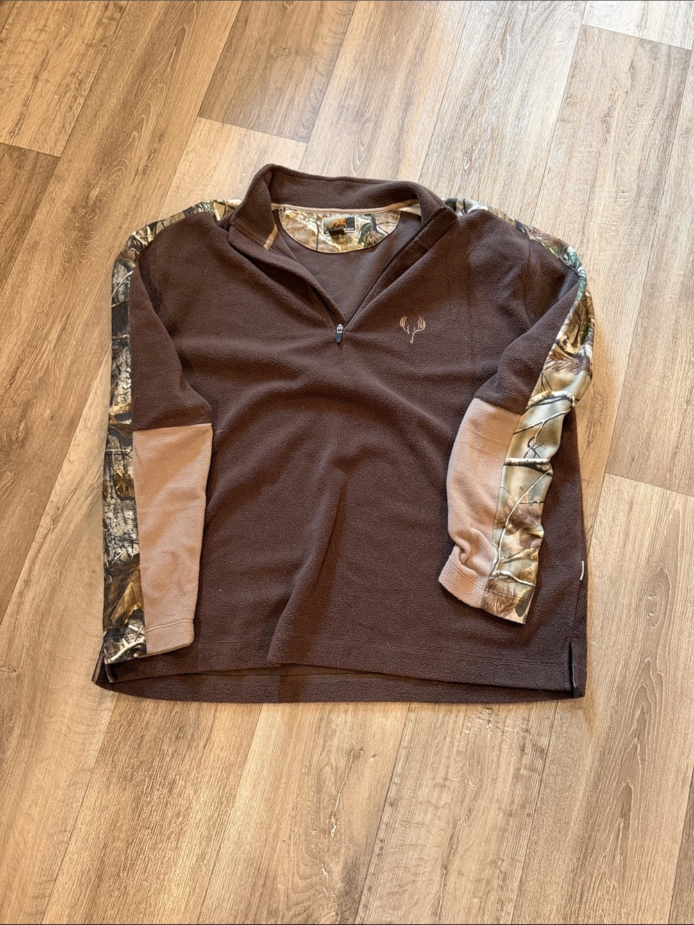 Legendary Whitetails Brown Fleece Performance Jacket with Camo Accents